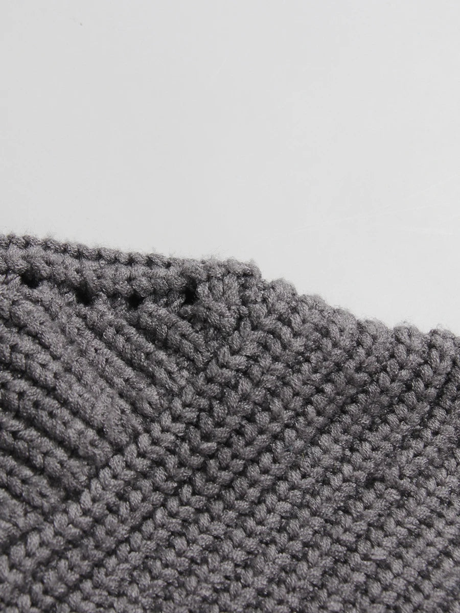 Grey Hooded Cardigan
