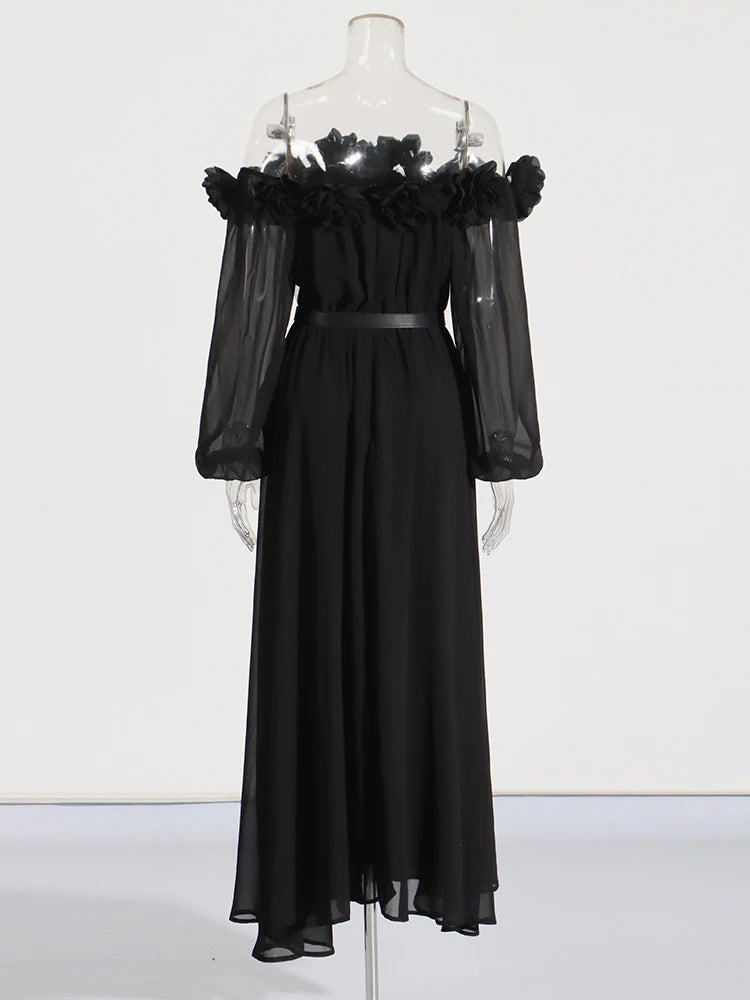 Appliques Maxi Dress