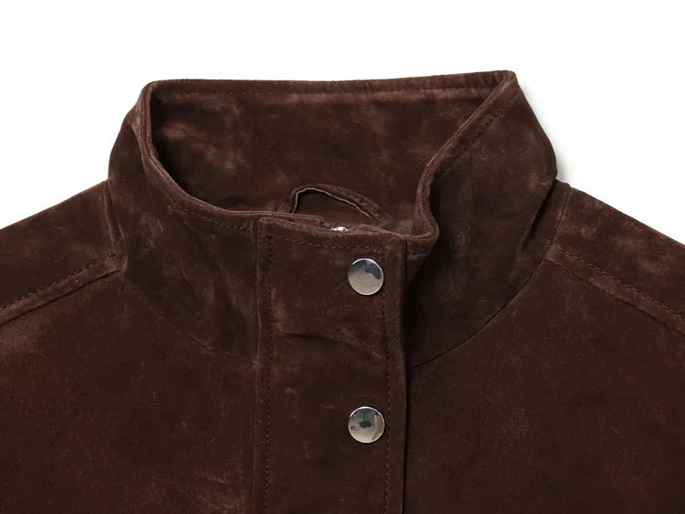 Faux Suede Brown Jacket