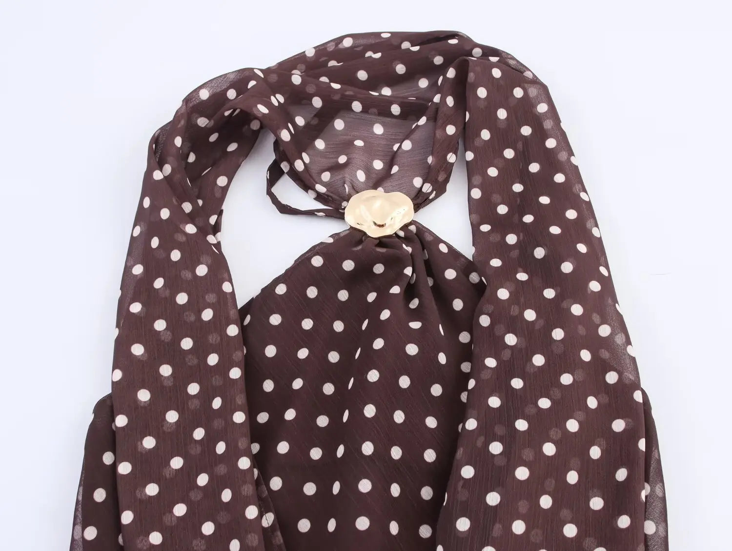 Polka Dot Brown Top