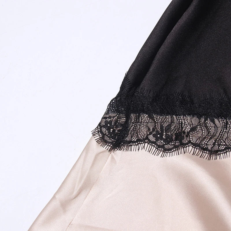 Lace Trim Maxi Dress