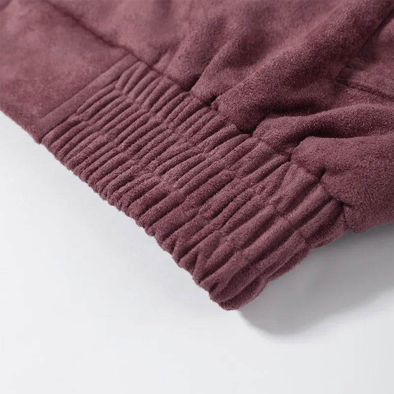 Mauve Pink Suede Jacket