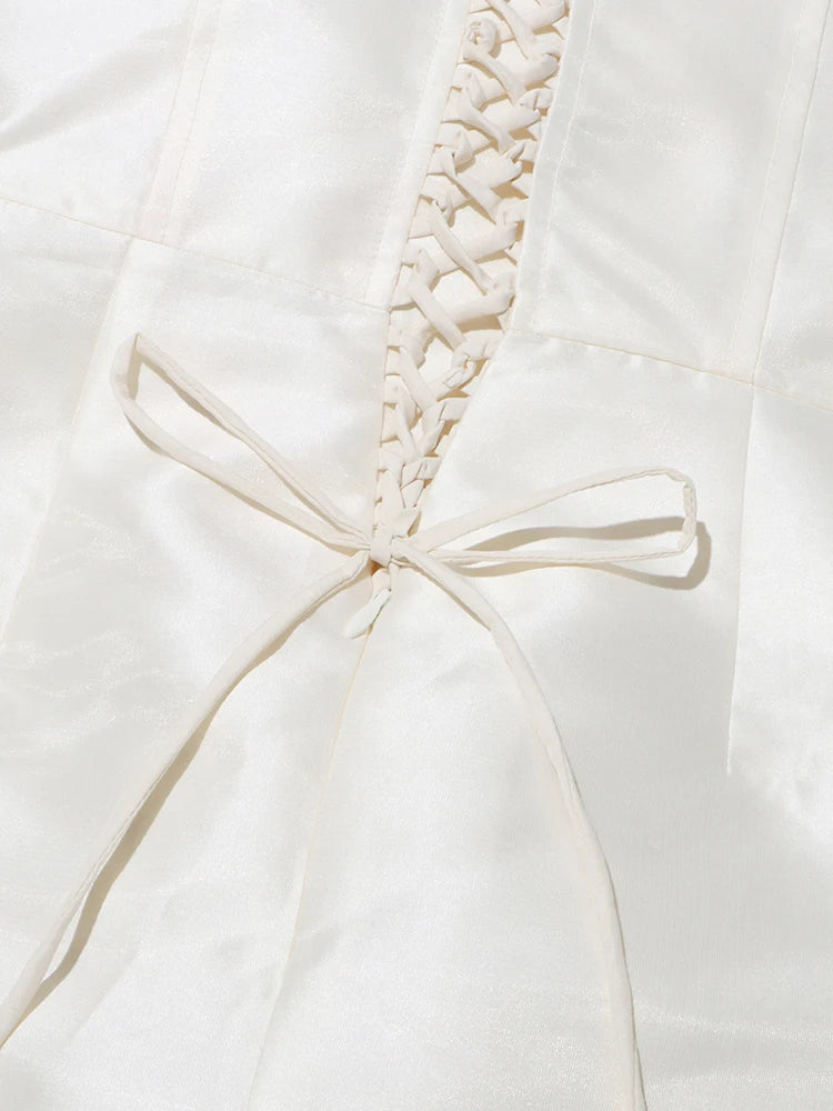 Appliques Strapless Dress