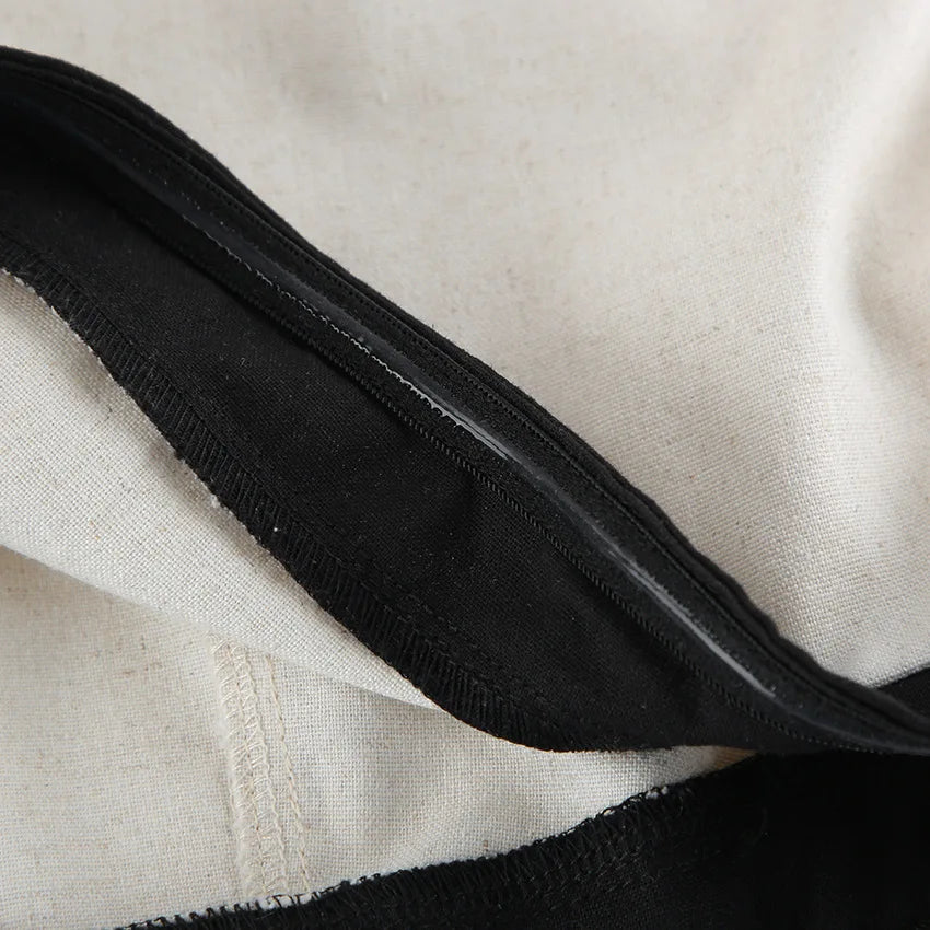 Black Trim Strapless Dress