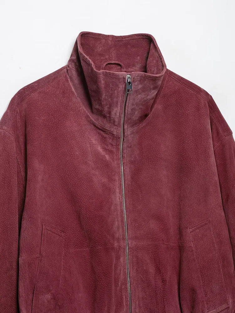 Dusty Pink Suede Jacket