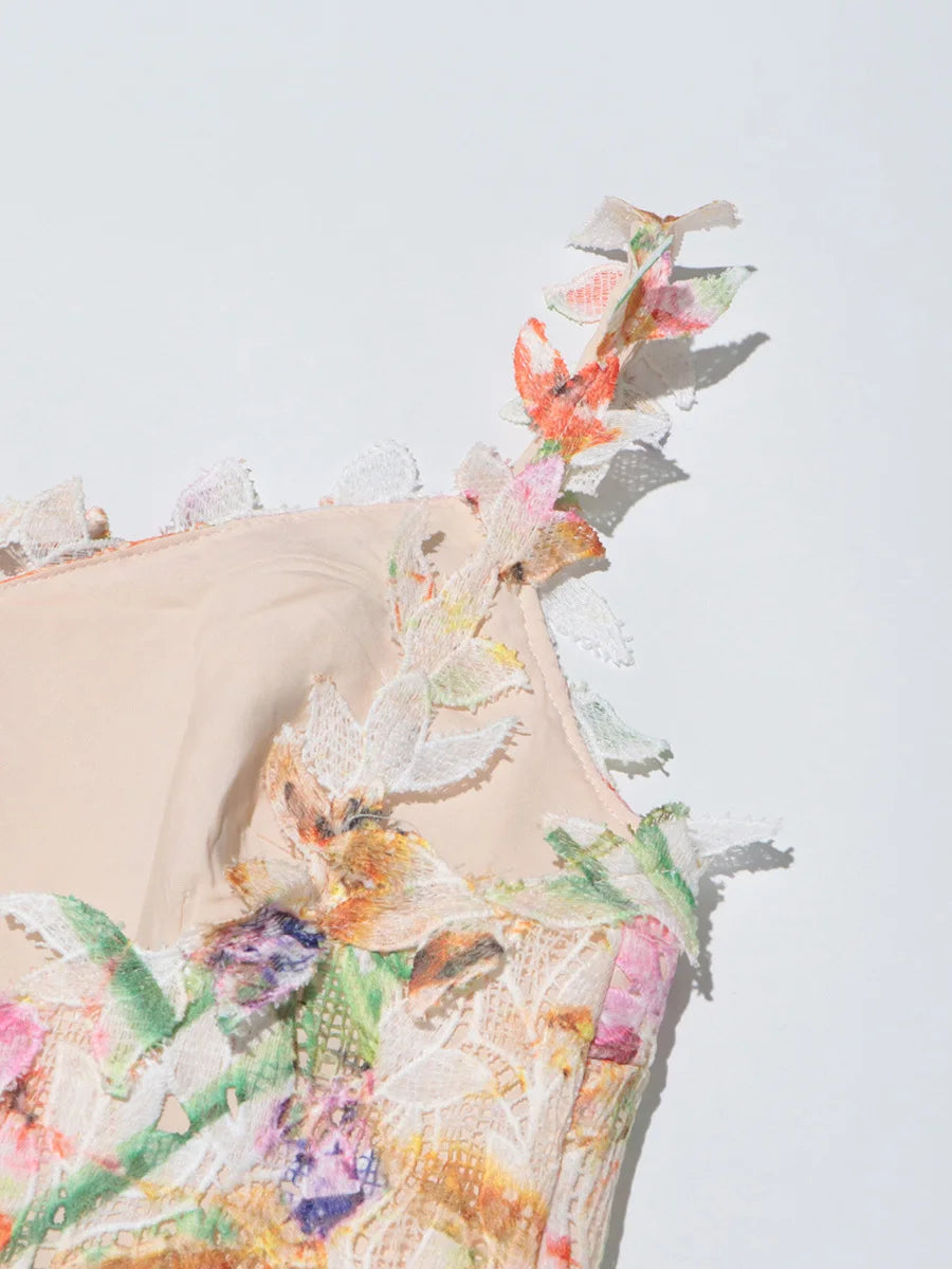 Floral Embroidery Lace Dress