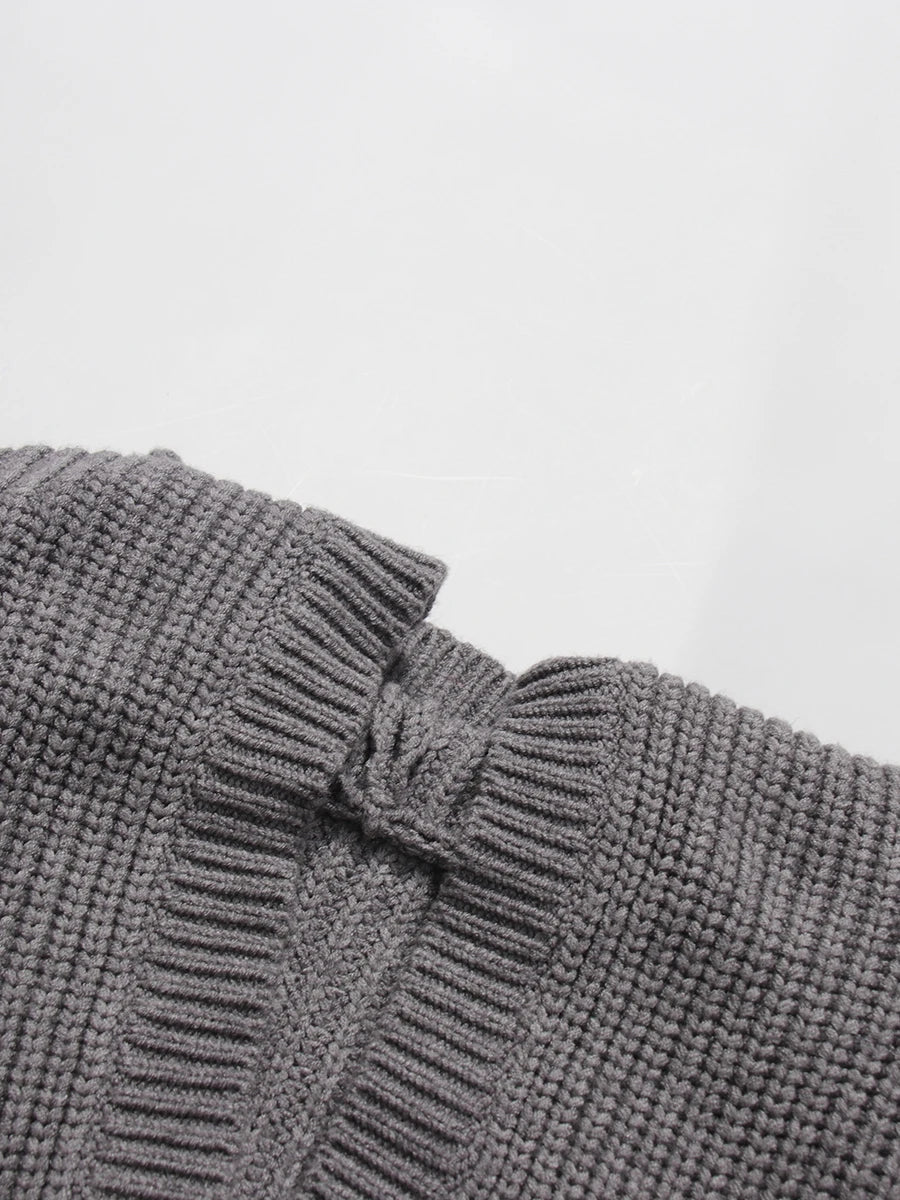 Grey Hooded Cardigan