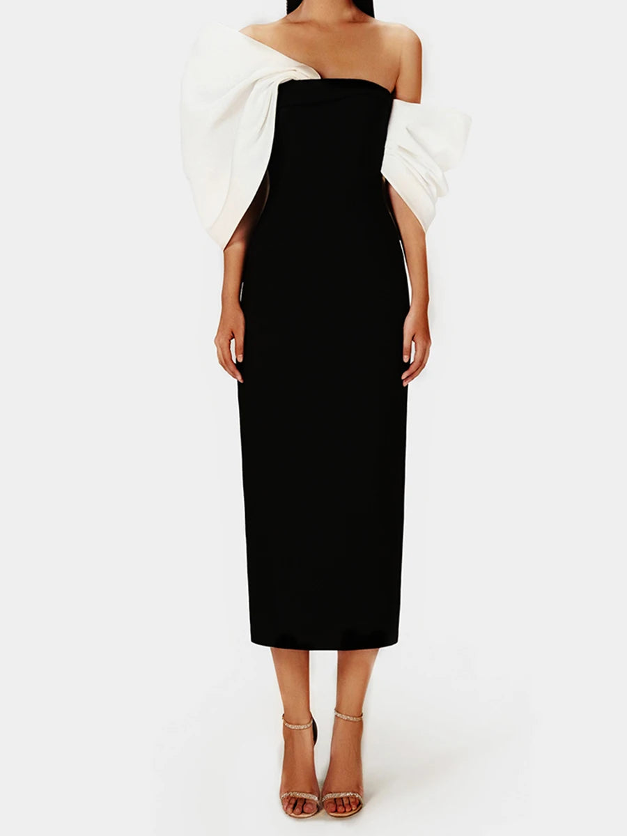 Bowknot Sleeve Dress