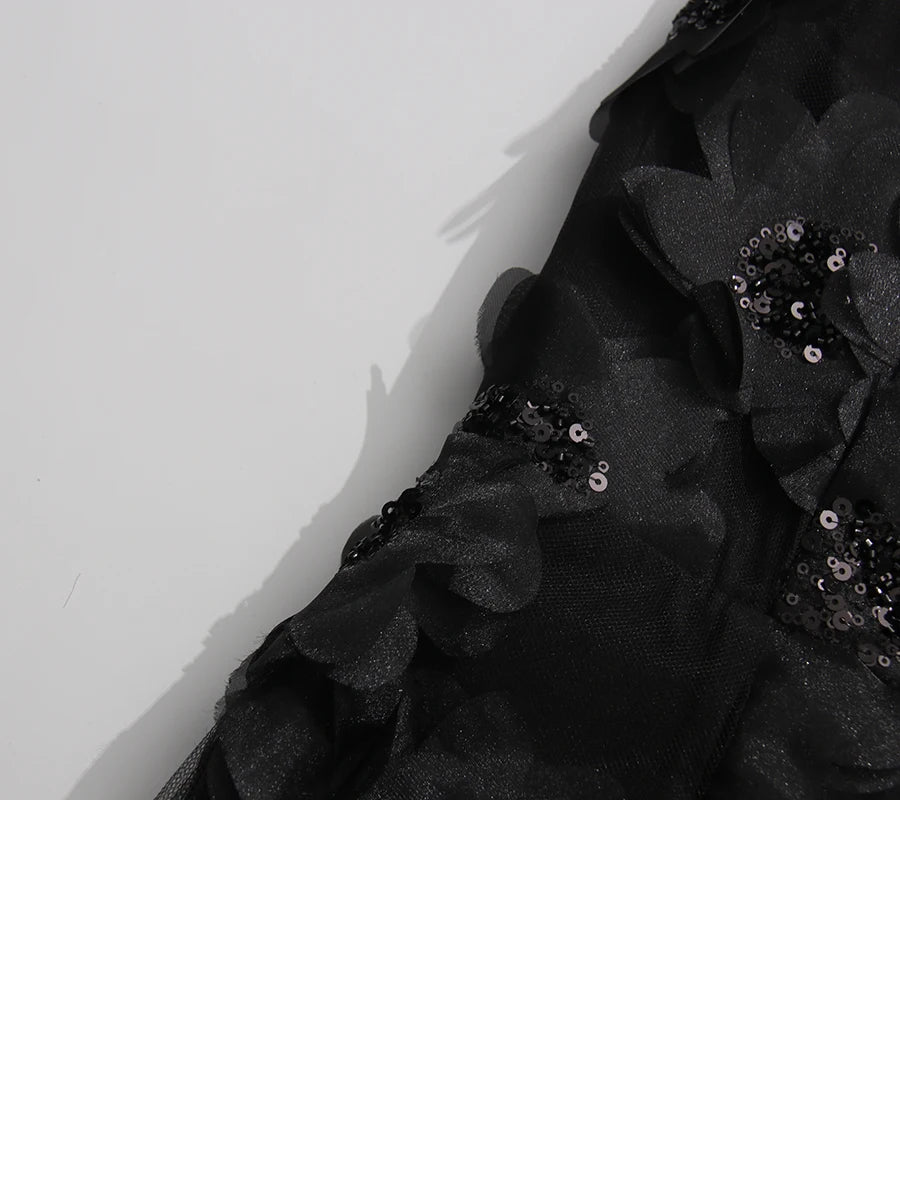 Flower Halter Mini Dress