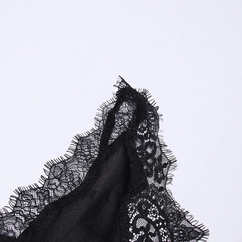 Lace Trim Maxi Dress