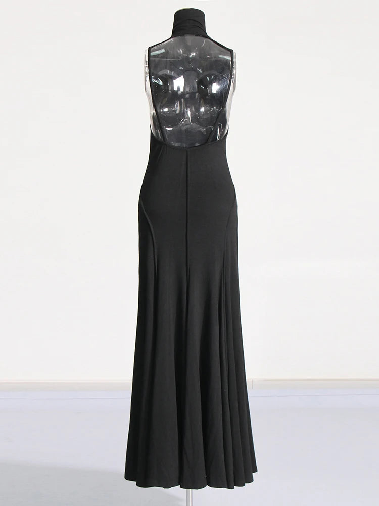 High Collar Maxi Dress S / Black High Collar Maxi Dress S / Black