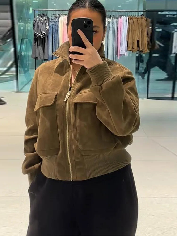 Faux Suede Jacket