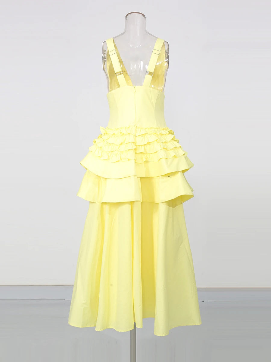 V-Neck Midid Dress