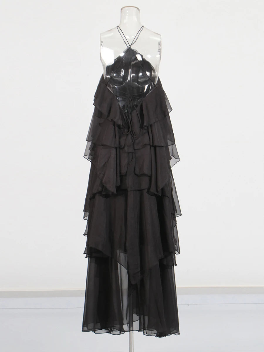 Cascading Ruffles Dress