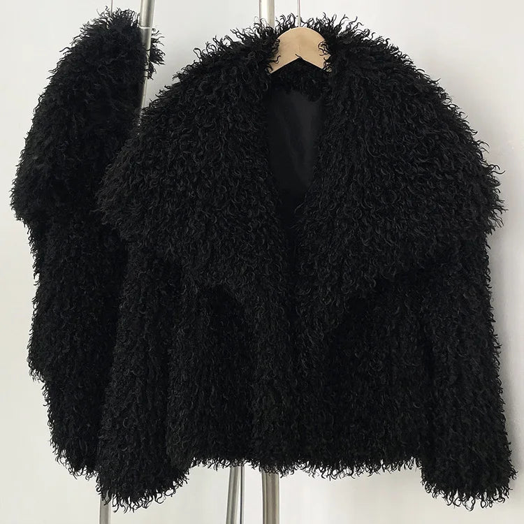 Faux Mongolian Wool Jacket