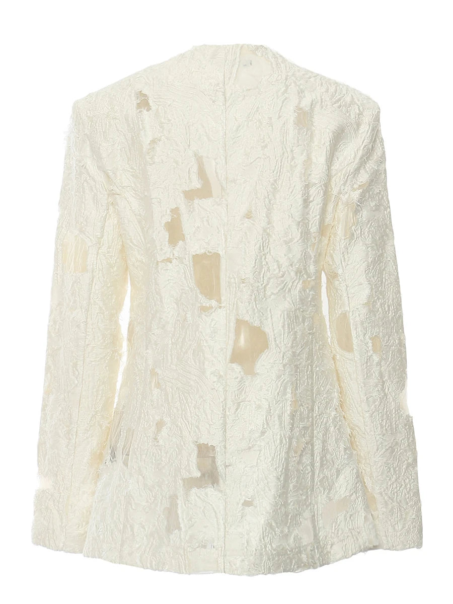 White Patchwork Jacket