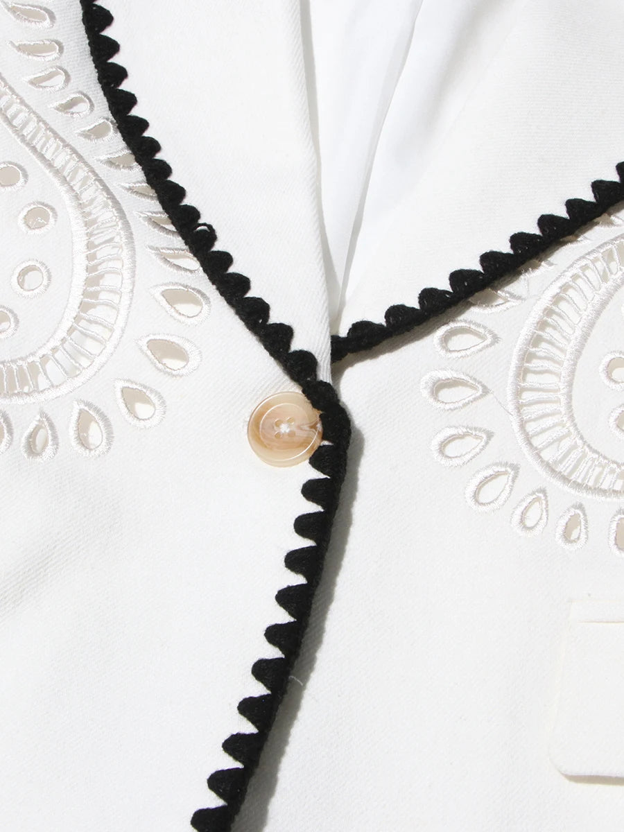 Embroidered Blazer