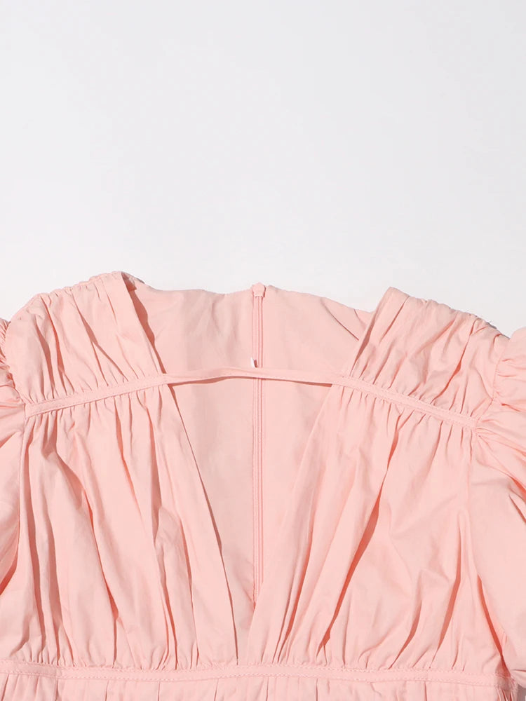 Puff Sleeve Midi Dress