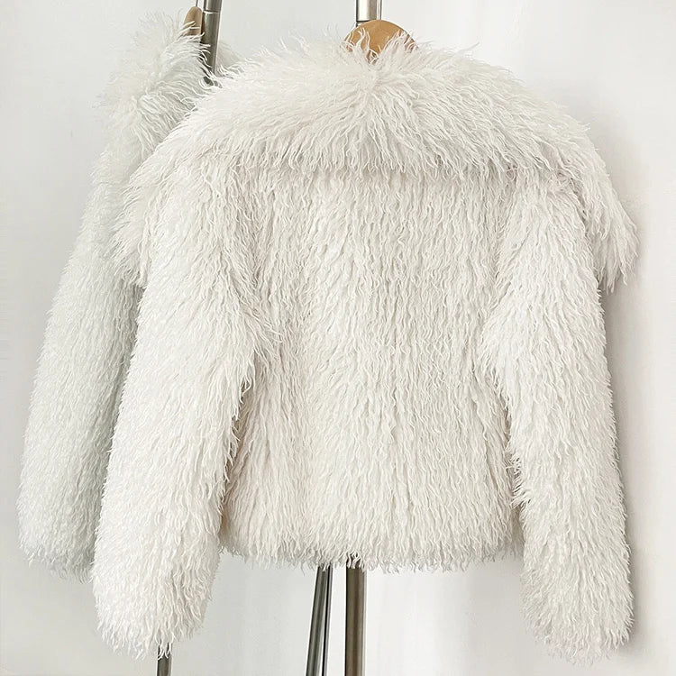 Faux Mongolian Wool Jacket
