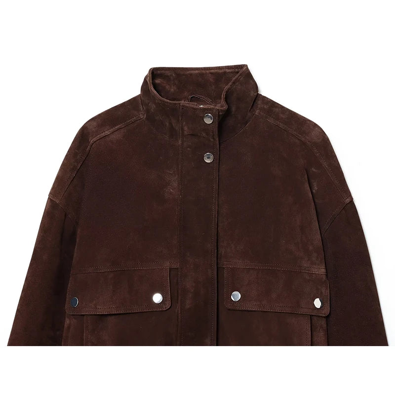Faux Suede Brown Jacket