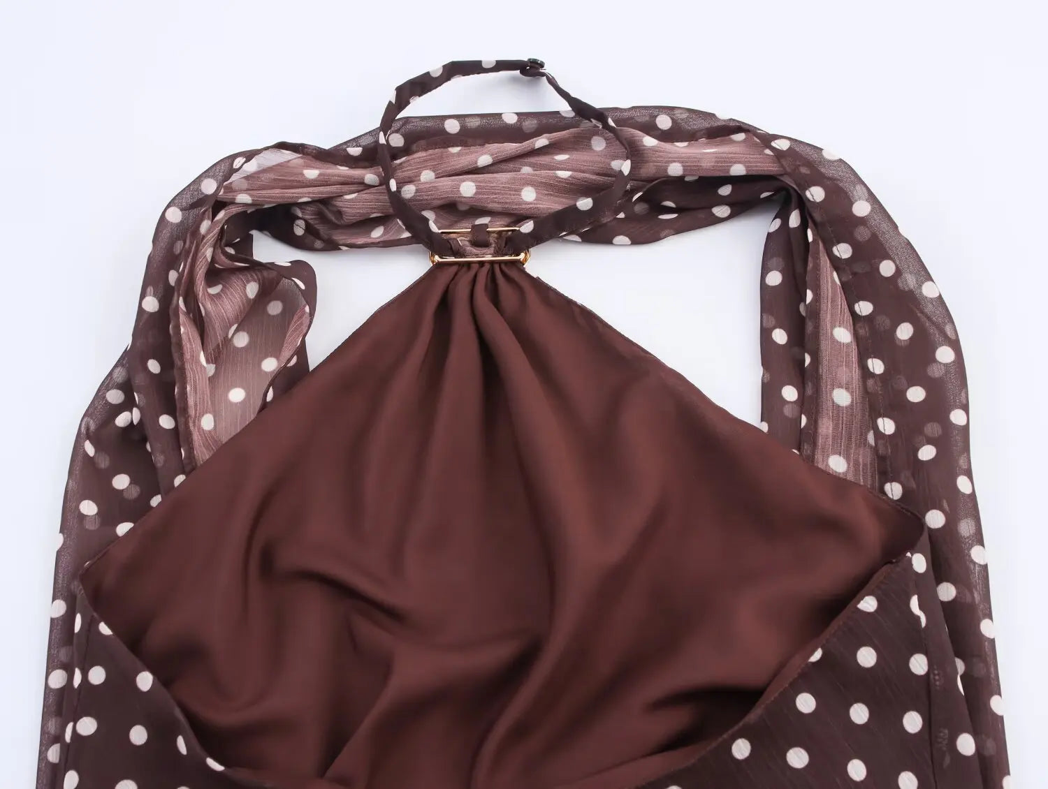 Polka Dot Brown Top