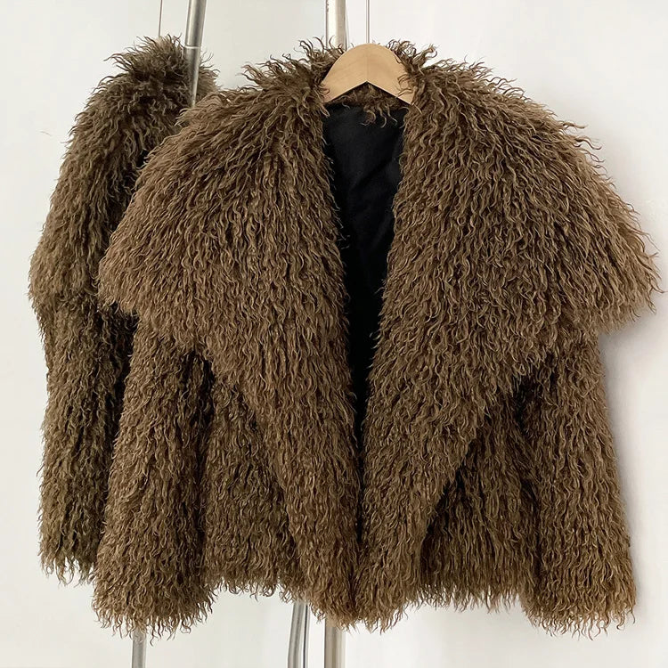 Faux Mongolian Wool Jacket