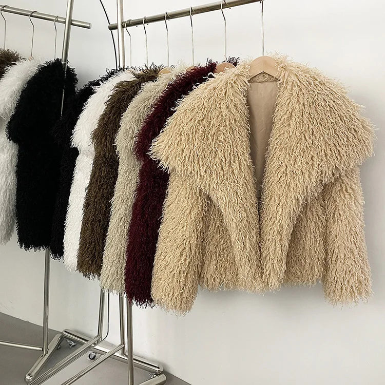 Faux Mongolian Wool Jacket