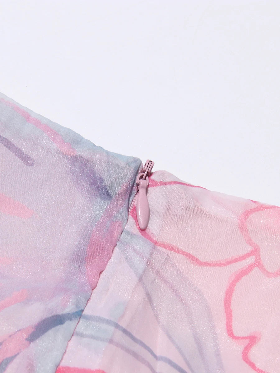 Floral Pink Mini Dress