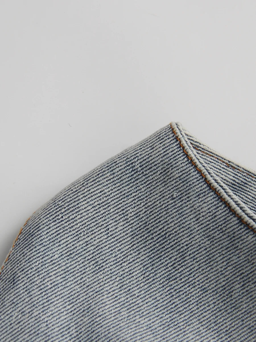 Halter Denim Mini Dress
