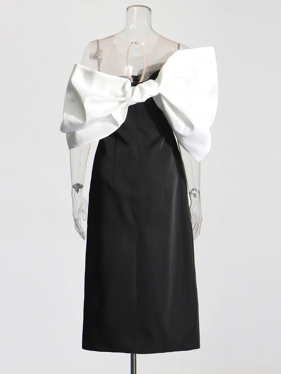 Bowknot Sleeve Dress