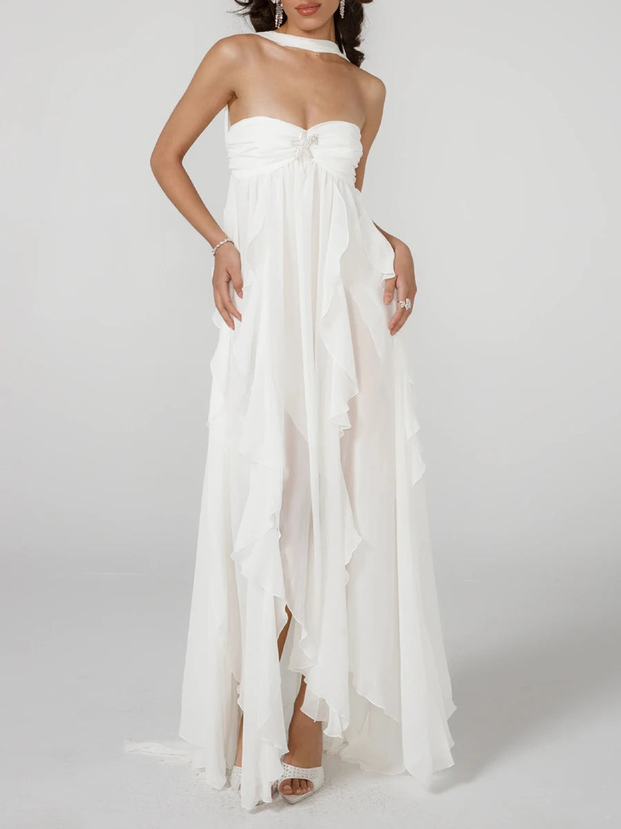 Reverse Halter Neck Dress