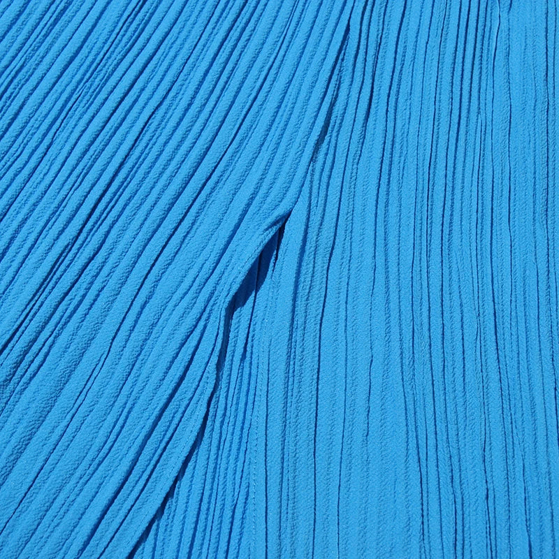 Plisse Cocktail Gown