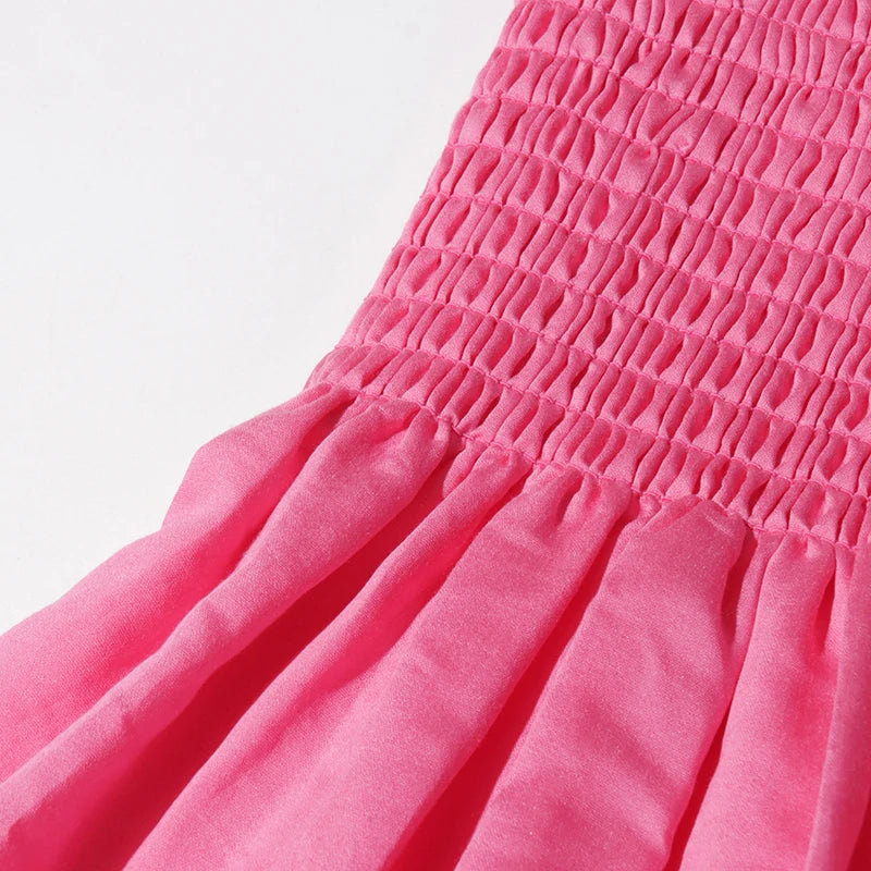 Strapless Shirred Dress