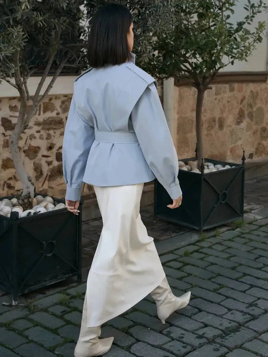 Stand Collar Trench Jacket