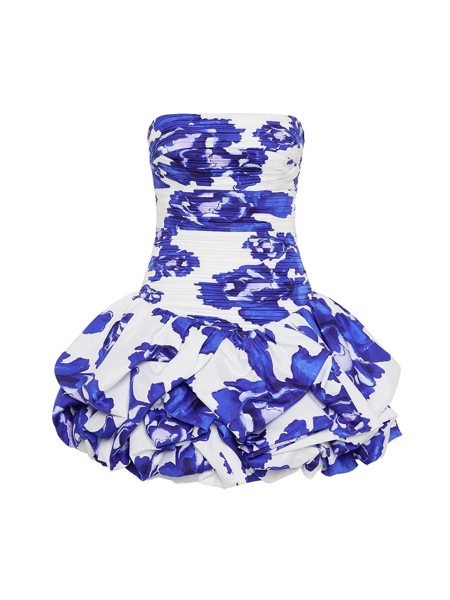 Shirred Puff Mini Dress