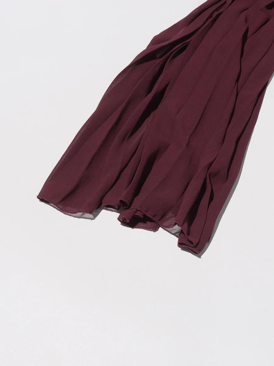 Burgundy Top and Skirt Set