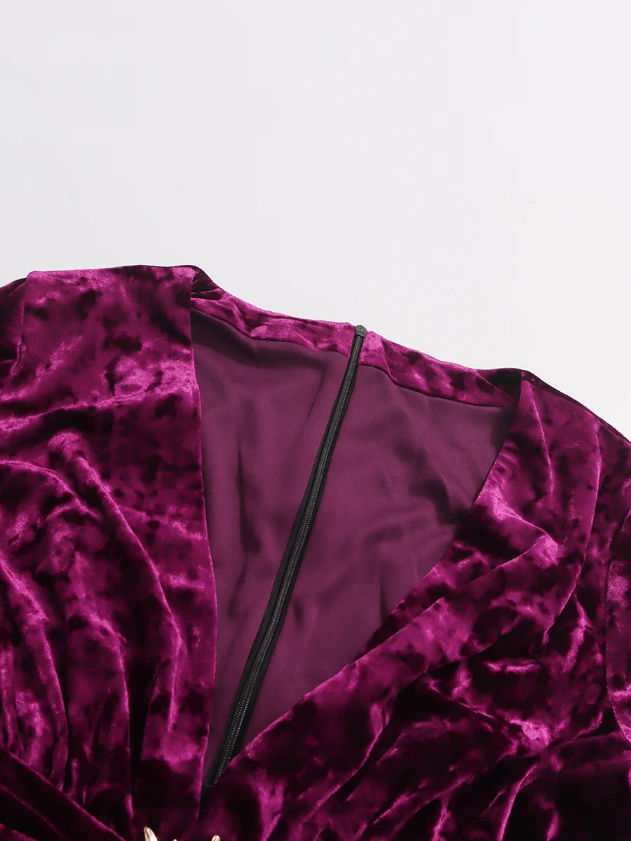 Purple Velvet Gown