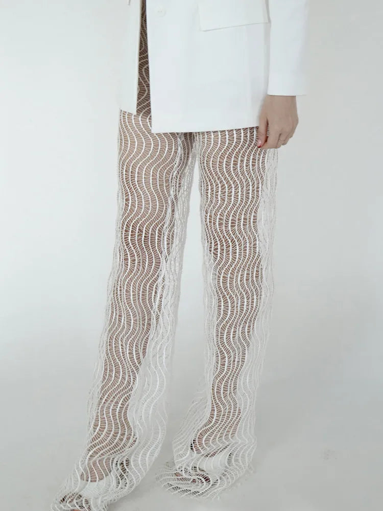 Sheer Lace Trousers