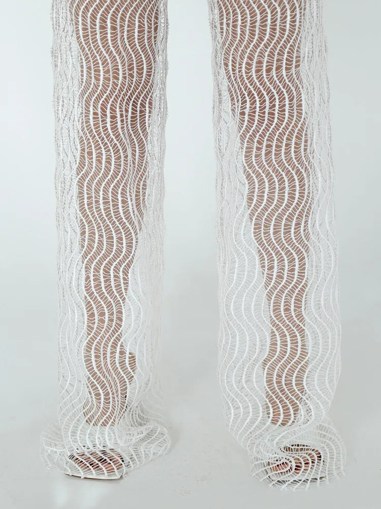 Sheer Lace Trousers