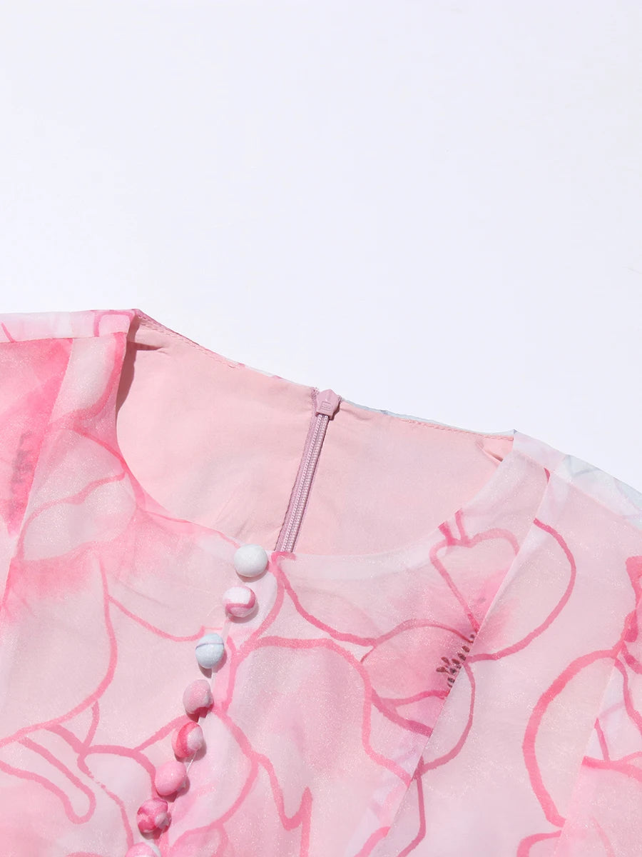 Floral Pink Mini Dress