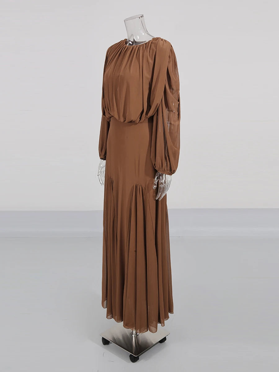 Round Neck Maxi Dress