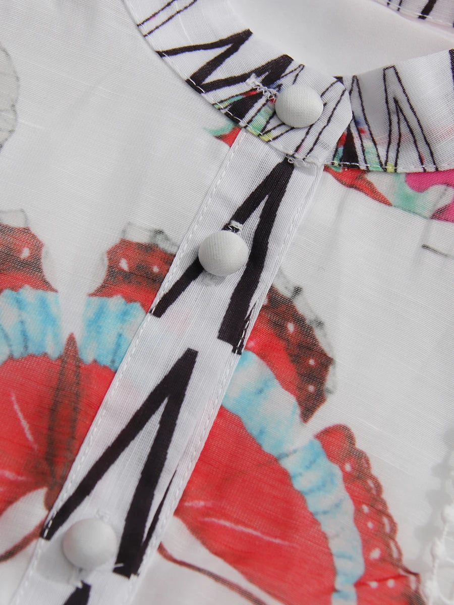 Butterfly Print Dress