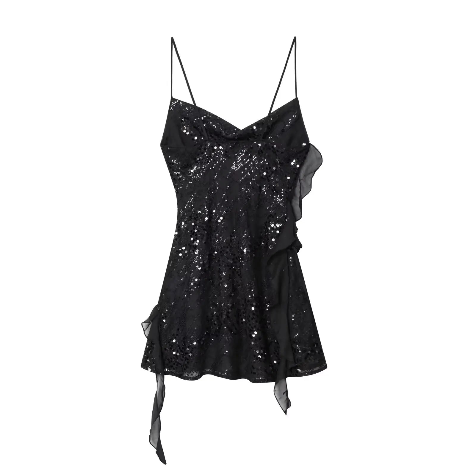 Sequins Mini Dress Black | Zalia Atelier