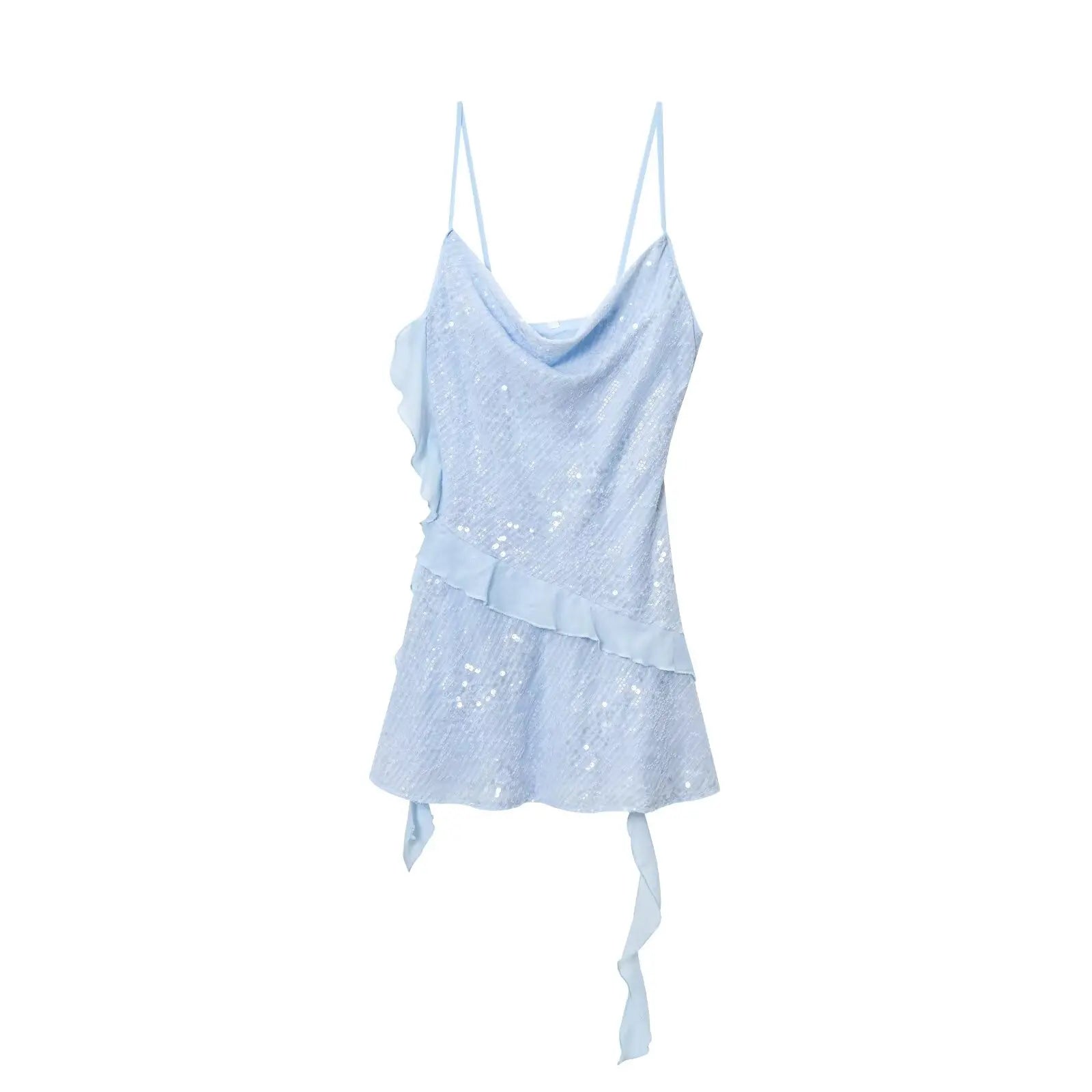Sequins Mini Dress Blue | Zalia Atelier