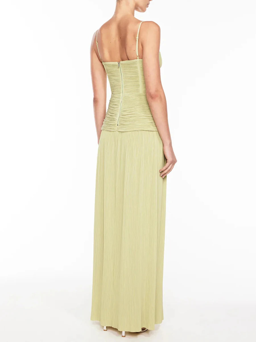 Plisse Cocktail Gown
