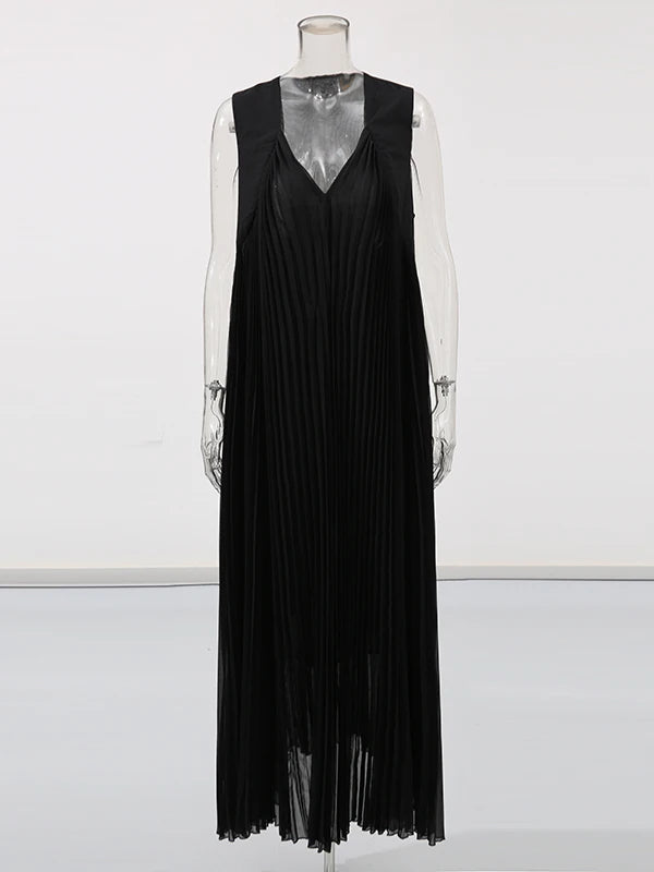 Pleated Maxi Dress