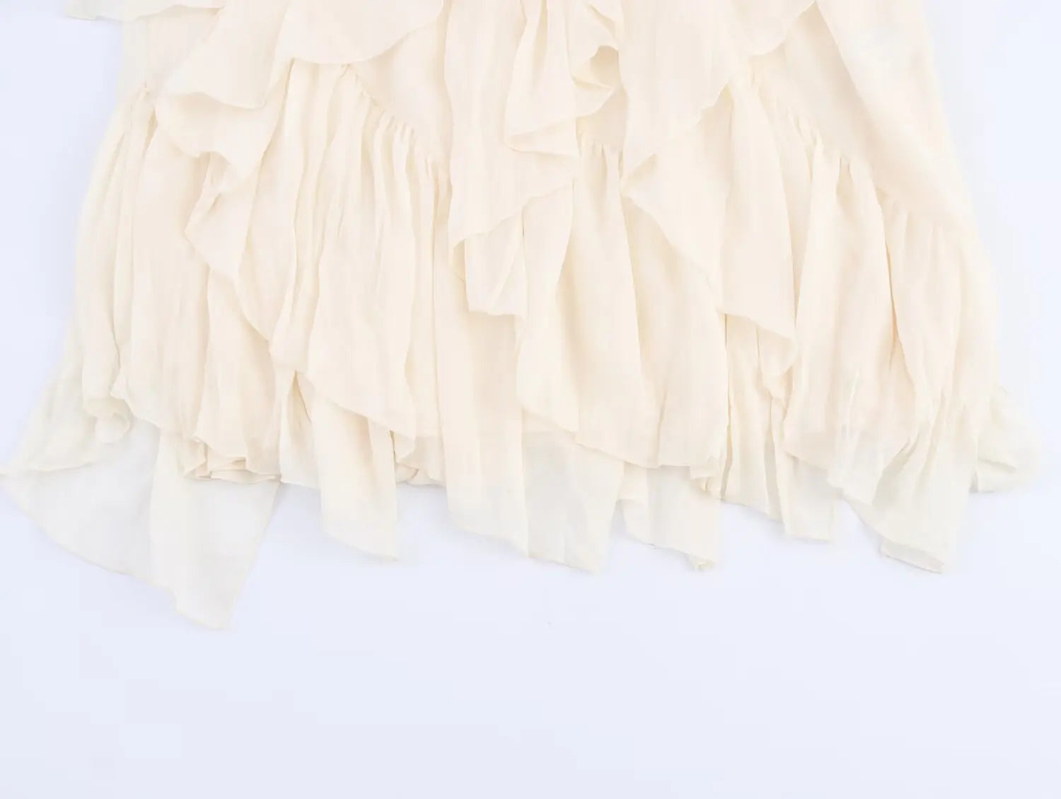 Tiered Ruffle Midi Skirt