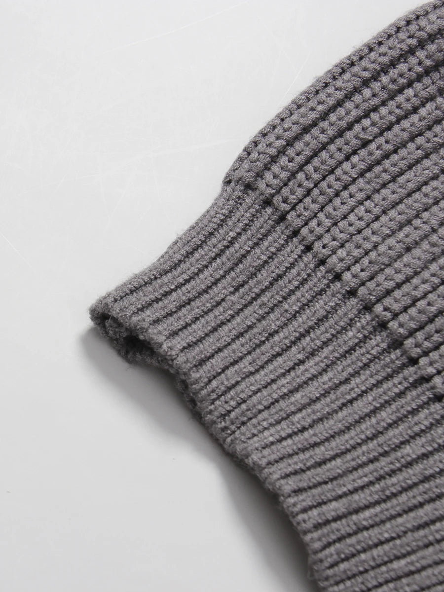 Grey Hooded Cardigan