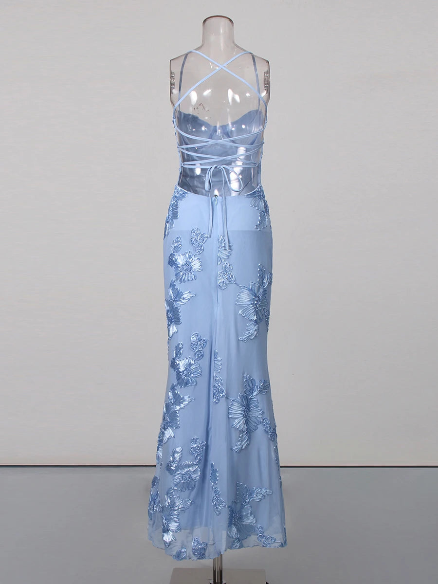 Blue Cocktail Gown