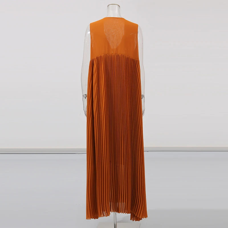 Pleated Maxi Dress